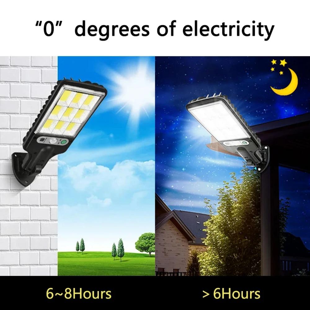 3000lm COB Solar Lights Outdoor Waterproof Motion Sensor Solar Light for Outdoor Solar Lamp Spotlights Wall Street Garden Decoration