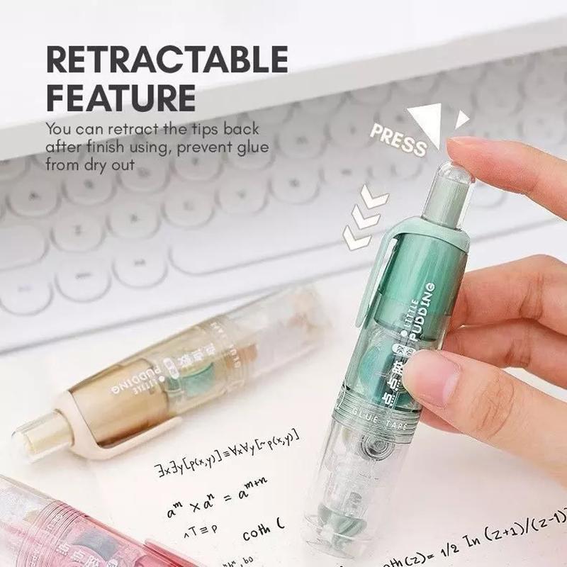 Cartoon Press-On Dot Glue Office Ledger Supplies Stationery Roller Glue Tape Student Study Exam Pen Style