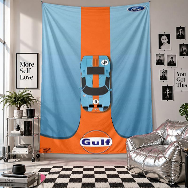 Wall TapestryGulf Art Hanging Cloth Decorative Background Cover for Room Decoration