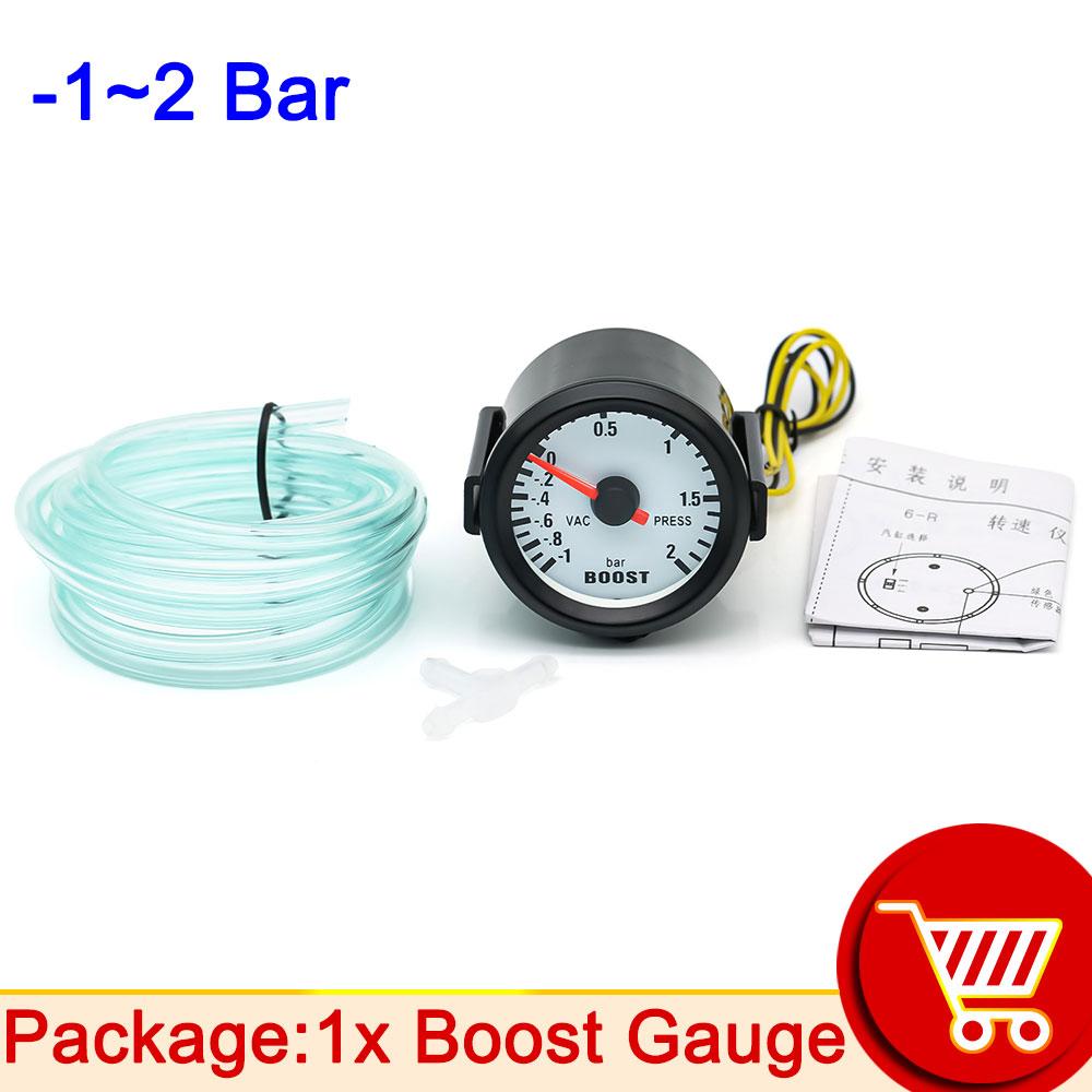 

AD 52mm Car Turbo Boost Gauge Turbin -30~30 PSI -1~2 Bar Blue Backlight Pointer Clock Vacuums Round Instrument Meter DIGIT GAUG