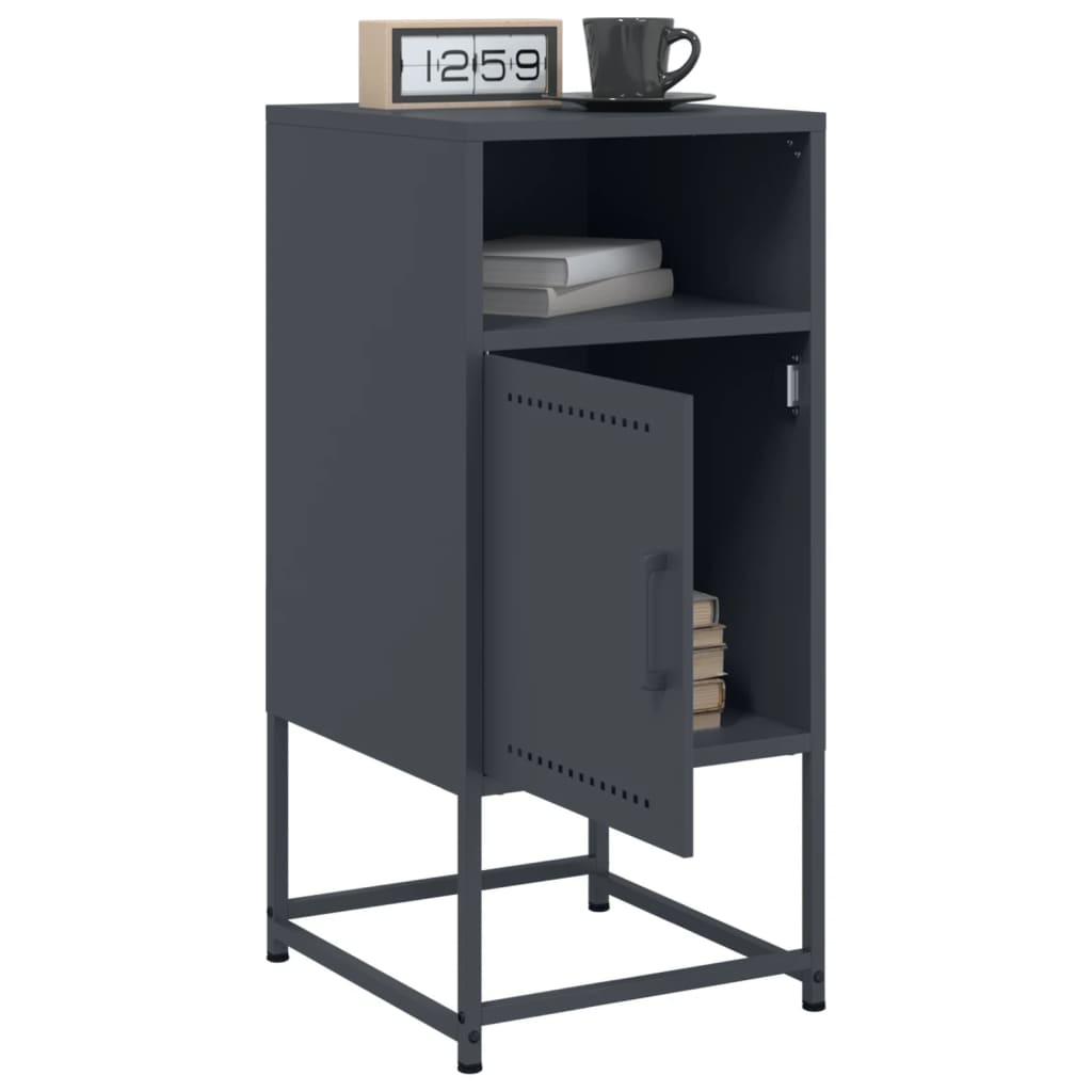 Nightstands 2 pcs Anthracite 36 x 39 x 78 cm Steel