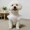 Bow Print Dog Pajamas Flying Sleeve Wrap Belly Suit Pet Apparel Summer Pet Vest  Puppy Wear