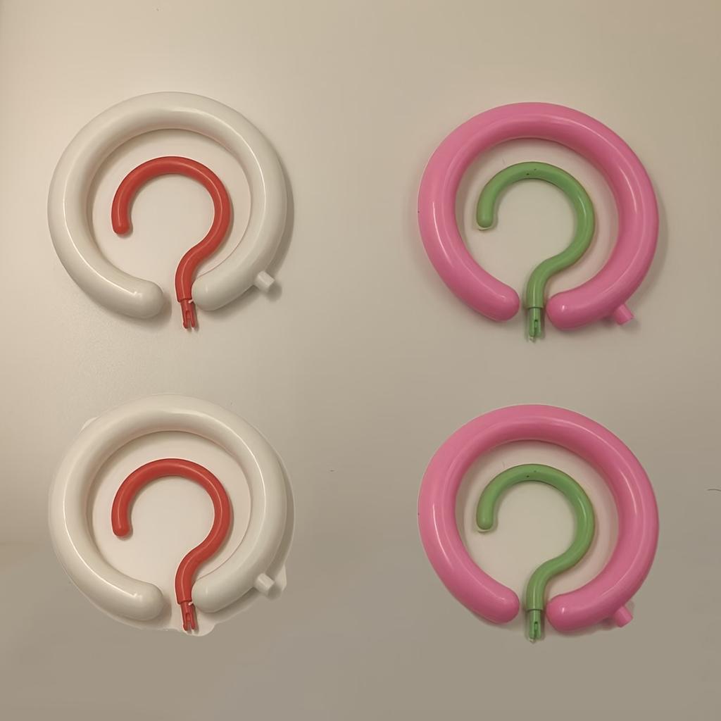 4pcs Dopamine Style Rotating No Drill Wall Hooks, Vibrant Colorful Durable Plastic Multi Purpose Hangers for Scarves, Hats, Bags, Keys,Stylish Home