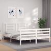 VidaXL Bed Frame with Headboard White 160x200 Cm Solid Wood 3194712