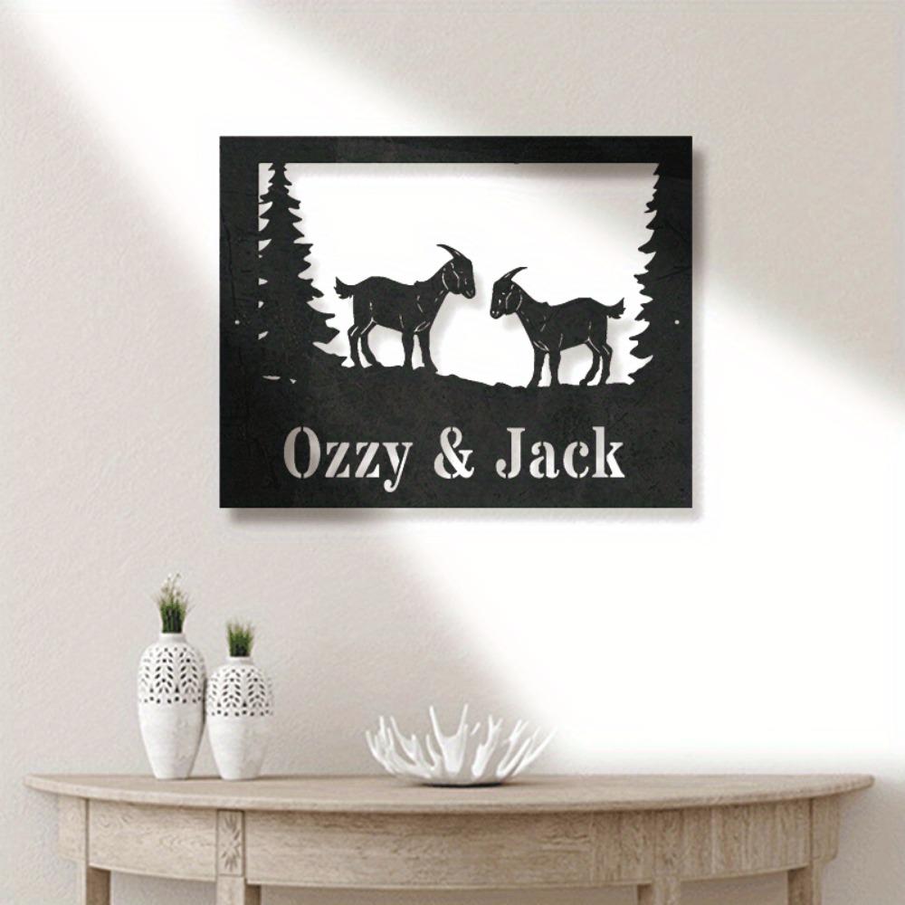 Dwarf Goat Farm Metal Sign Wall Art Decor Farmhouse Gift