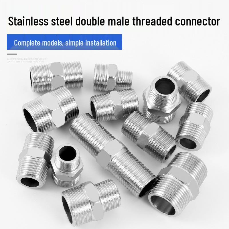 Stainless Steel Extended Reducing Coupling 6-Point to 4-Point Faucet Pipe Fitting