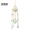 Wind Chime Faux Crystal Suncatcher for Window, Natural Stone Rainbow Maker with Prism Home Decoration Pendant Indoor Outdoor, Home, Garden,