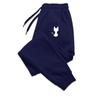 Cat-silhouette Men Jogger Pants Pocket Sitting Kitty Silhouette Print, Elastic Drawstring Soft Sweatpants for Cute Minimal Streetwear