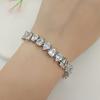 Uilz Fashion Luxury Full Zircon Bracelets for Women Charm Silver Color Crystals Bracelets Women's Wedding Party Jewelry