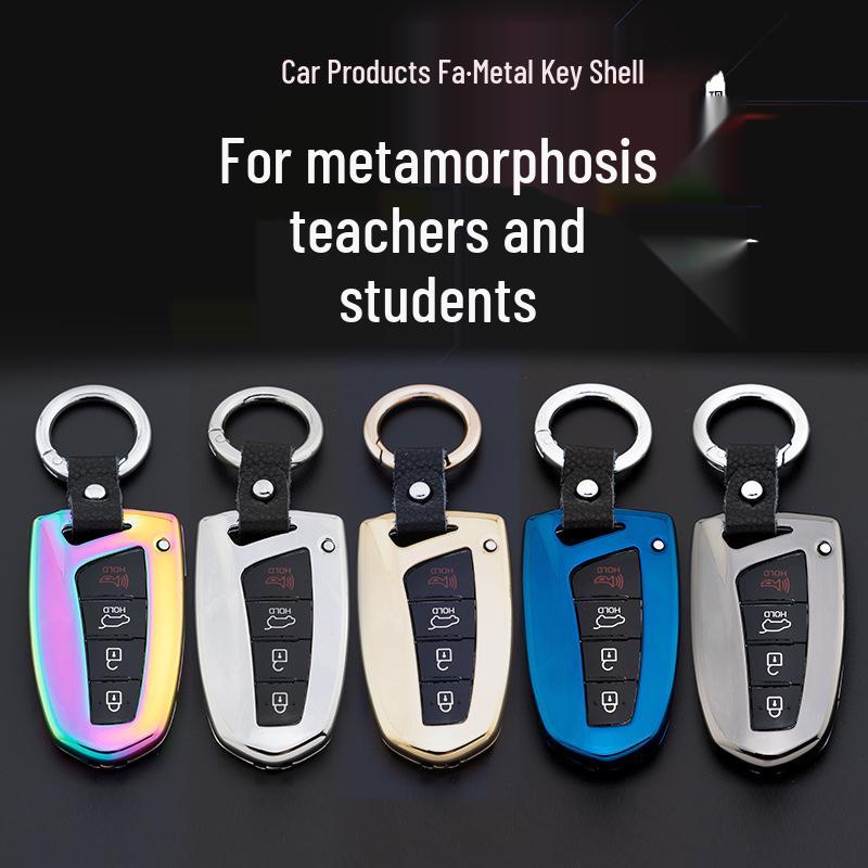 Hyundai Mistra, Elantra, ix35, Santa Fe, Sonata 9, Tucson Genuine Leather Car Key Cover