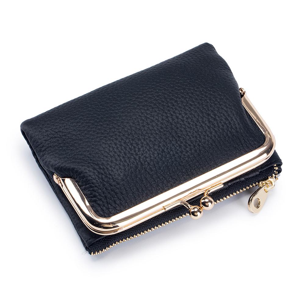 European & American Style Women's Genuine Leather Clutch Wallet - Multifunctional Coin Purse and Card Holder