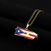 Versatile Puerto Rico Flag Pendant Necklace Puerto Rico Culture Necklace Fashion Jewelry Suitable for Various Occasion