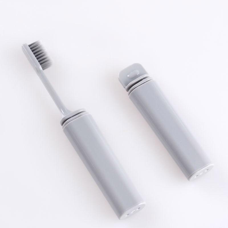 Foldable Travel Toothbrush,Portable Toothbrush Built in Cover,Folding Toothbrushes for Hiking,Camping,Traveling