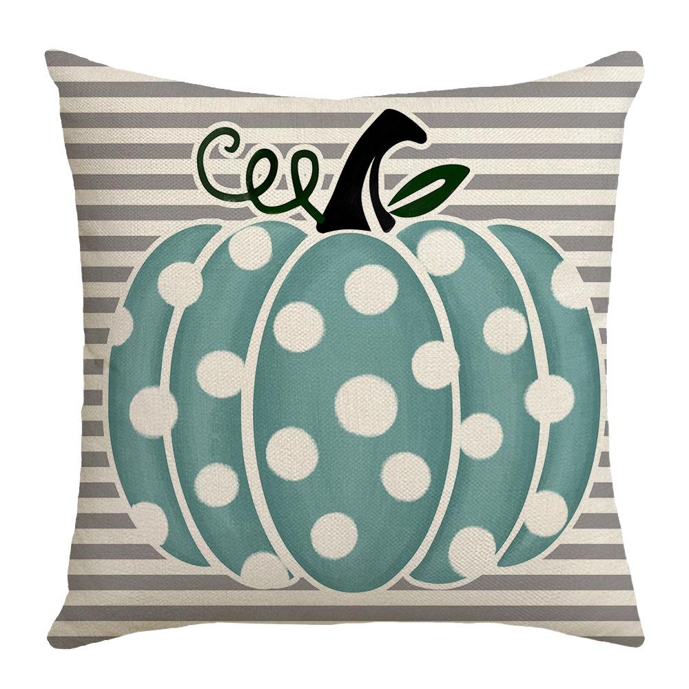 New Autumn Pillow Home Pumpkin Polka Dot Striped Maple Leaf Thanksgiving Sofa Pillow Cover