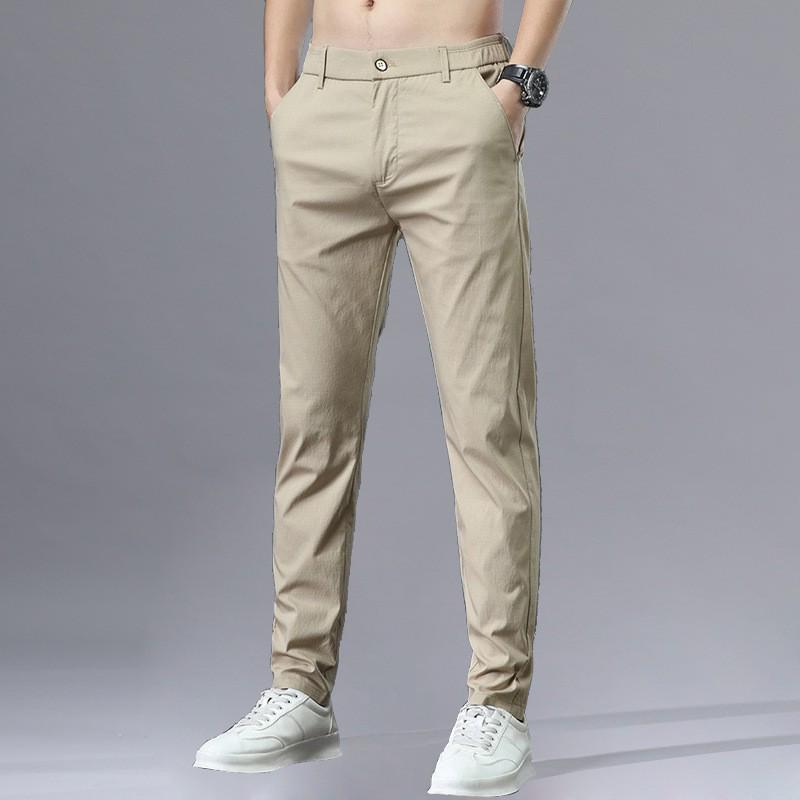 Men's Autumn Casual Cotton Straight-Leg Pants - Korean Style Business Trend
