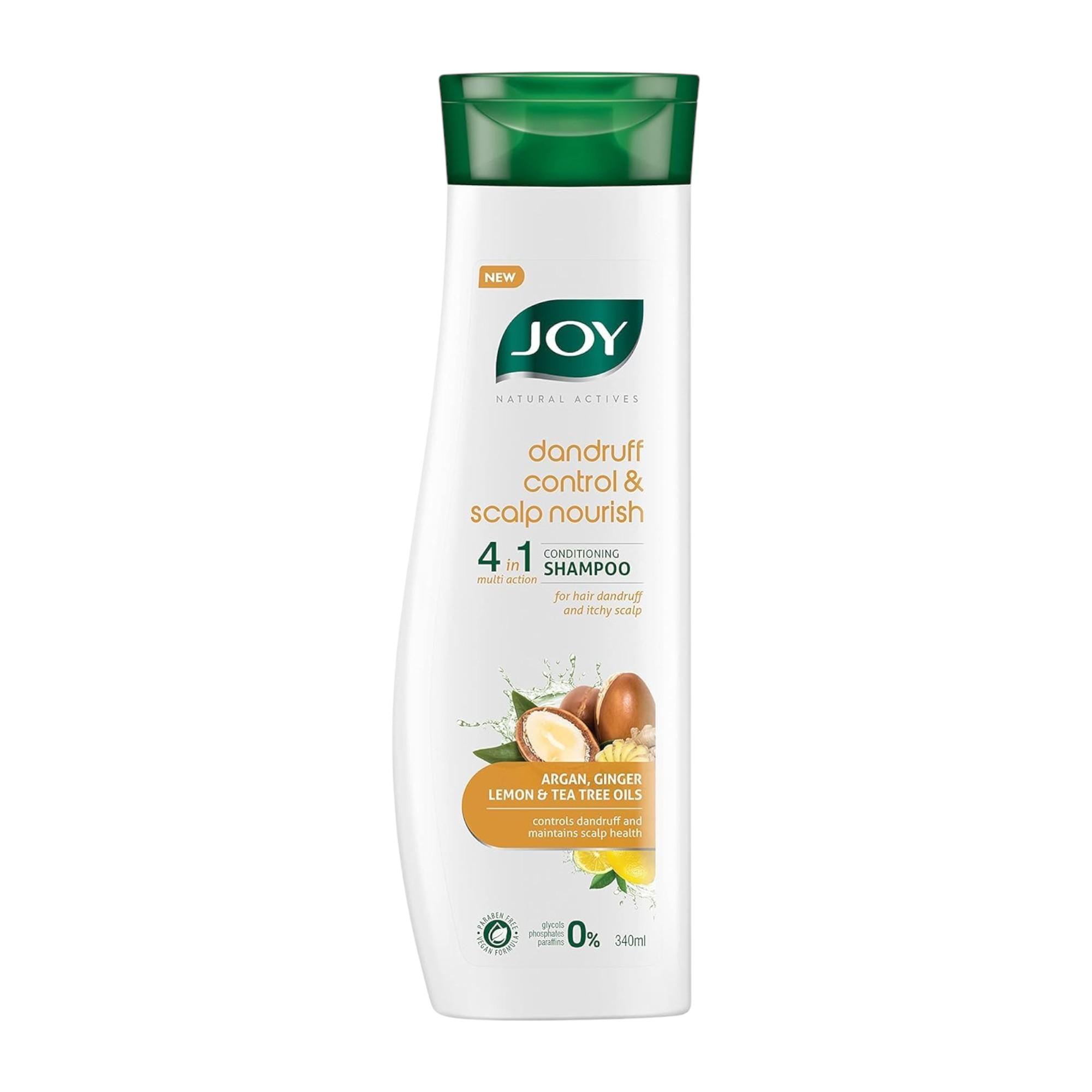 

Joy Anti Dandruff Shampoo 340ml Pack of 1 | Tea Tree, Ginger & Lemon for Dry Scalp, Soft Hair, Vegan, Paraben Free