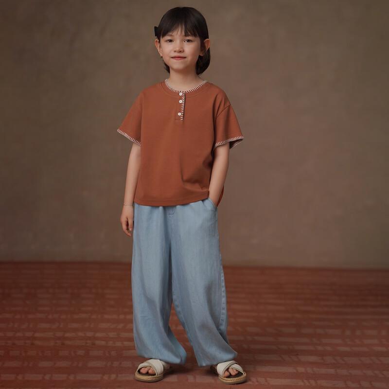 Kinder-Sommer-T-Shirt mit Stickerei, kurzärmelig, 2026