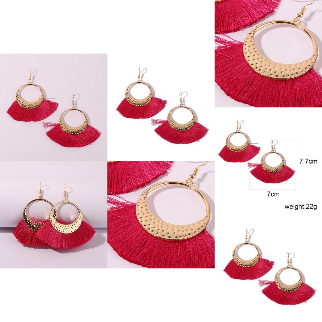 Ethnic Boho Tassel Earrings Long Statement Jewelry For Women