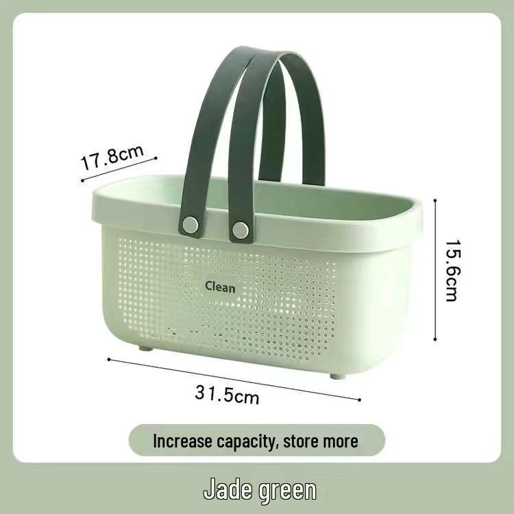 Portable Shower Caddy for Dorms: Toiletries Storage Basket with Draining Design