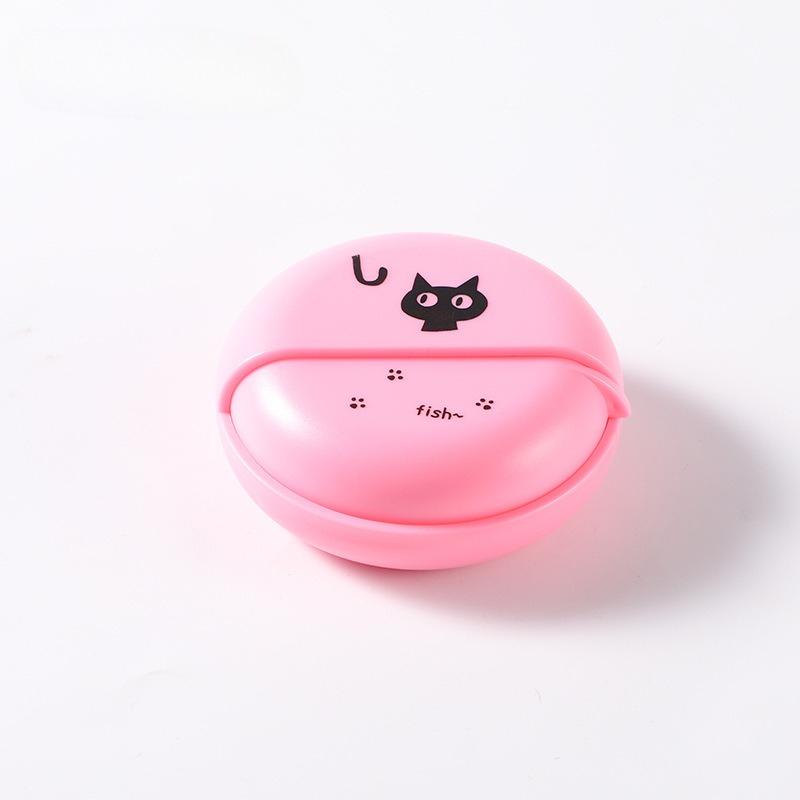 Animal Print Round Earphone Case - Durable ABS Cable Organizer with Rotary Storage, Protective Headphone Accessory