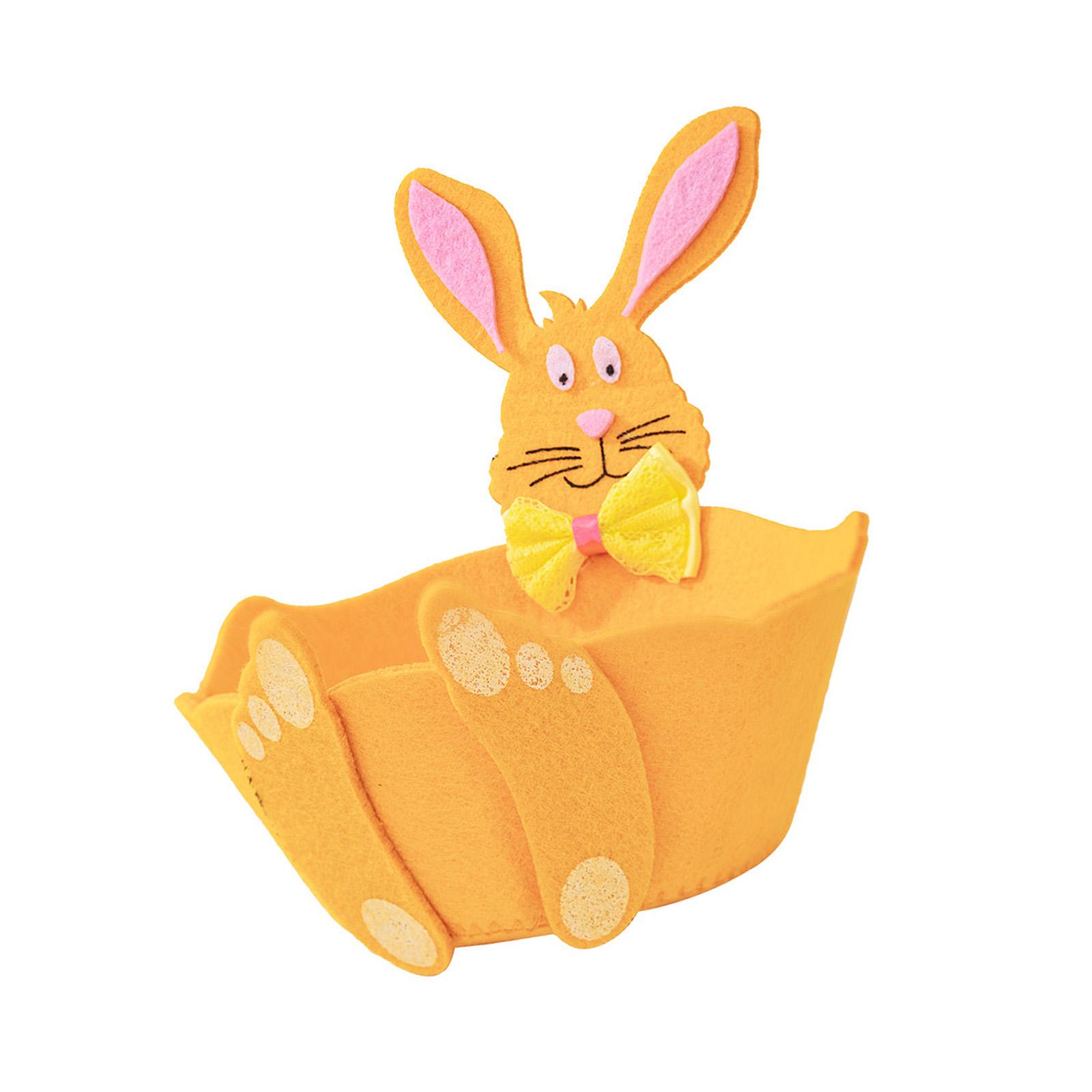 

Пасхальный Кролик Подарочный Держатель для Хранения Практичная Корзина-Дисплей в Форме Пасхального Кролика для Угощений и Украшений для Вечеринки оранжевый