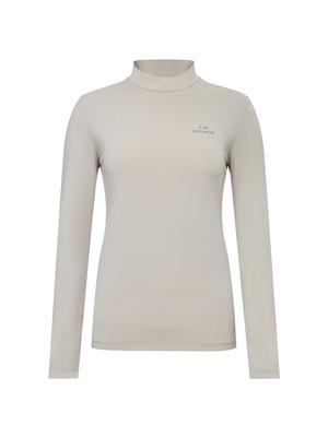 EIDER Performance Women'S High-Gauge Long-Sleeve Round Neck T-Shirt_Cream Beige