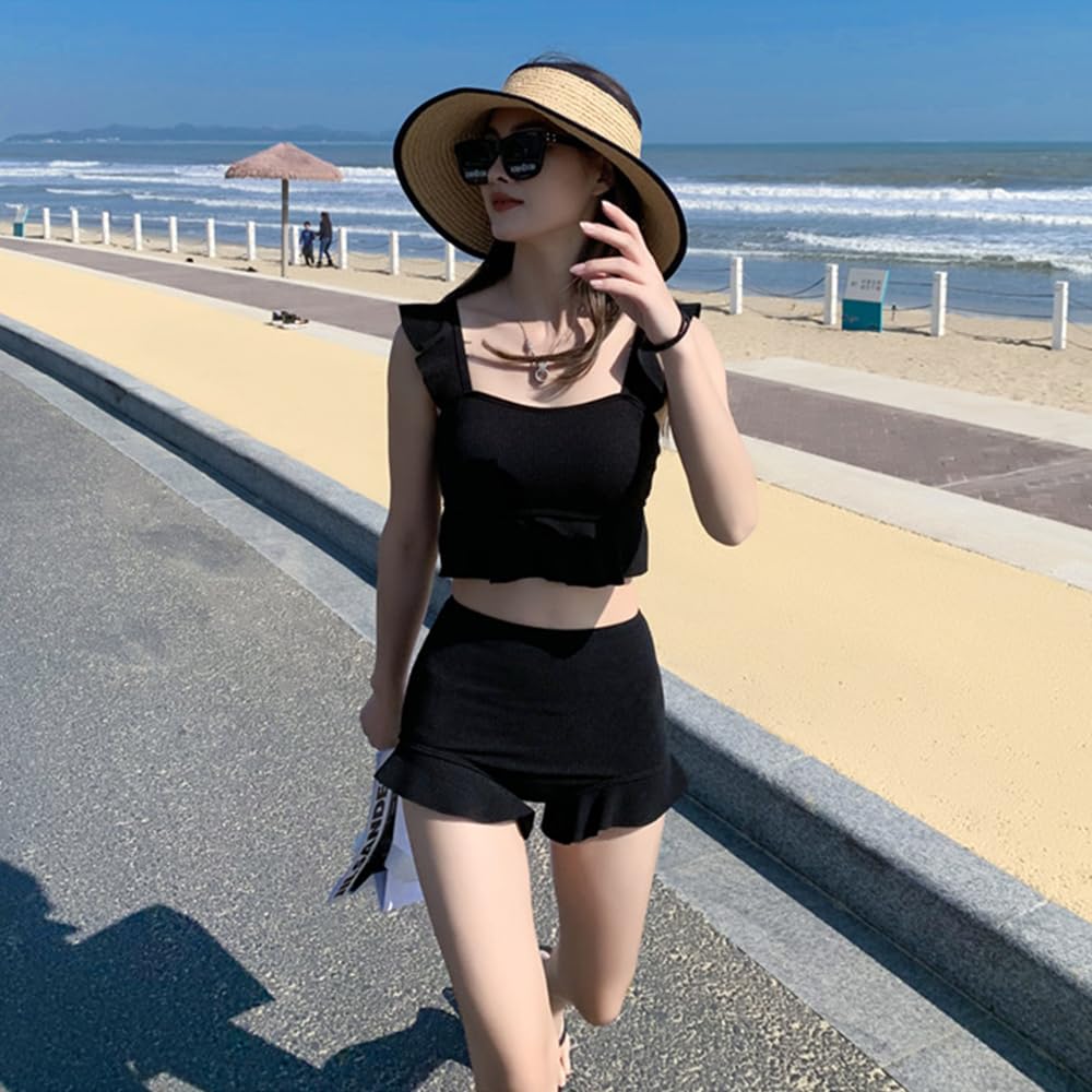 Body Bustier Bikini Top and Bottom Set [Akihee] Women's Swimsuit, Covering, Tankini, Style, Set, Fitness, Sexy, Stylish, Summer, Cute, Sports, Set,