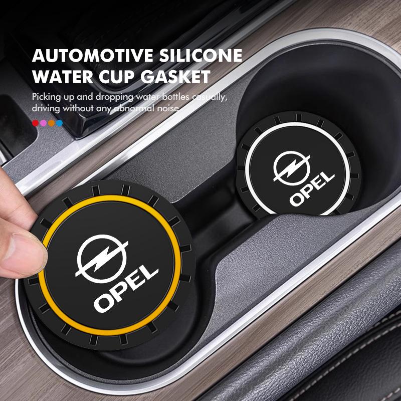 2 szt. Podkładka pod kubek samochodowy Mata na butelkę Silikonowa antypoślizgowa podkładka do Opel Zafira Meriva Mokka Vivaro Vectra Antara Ampera