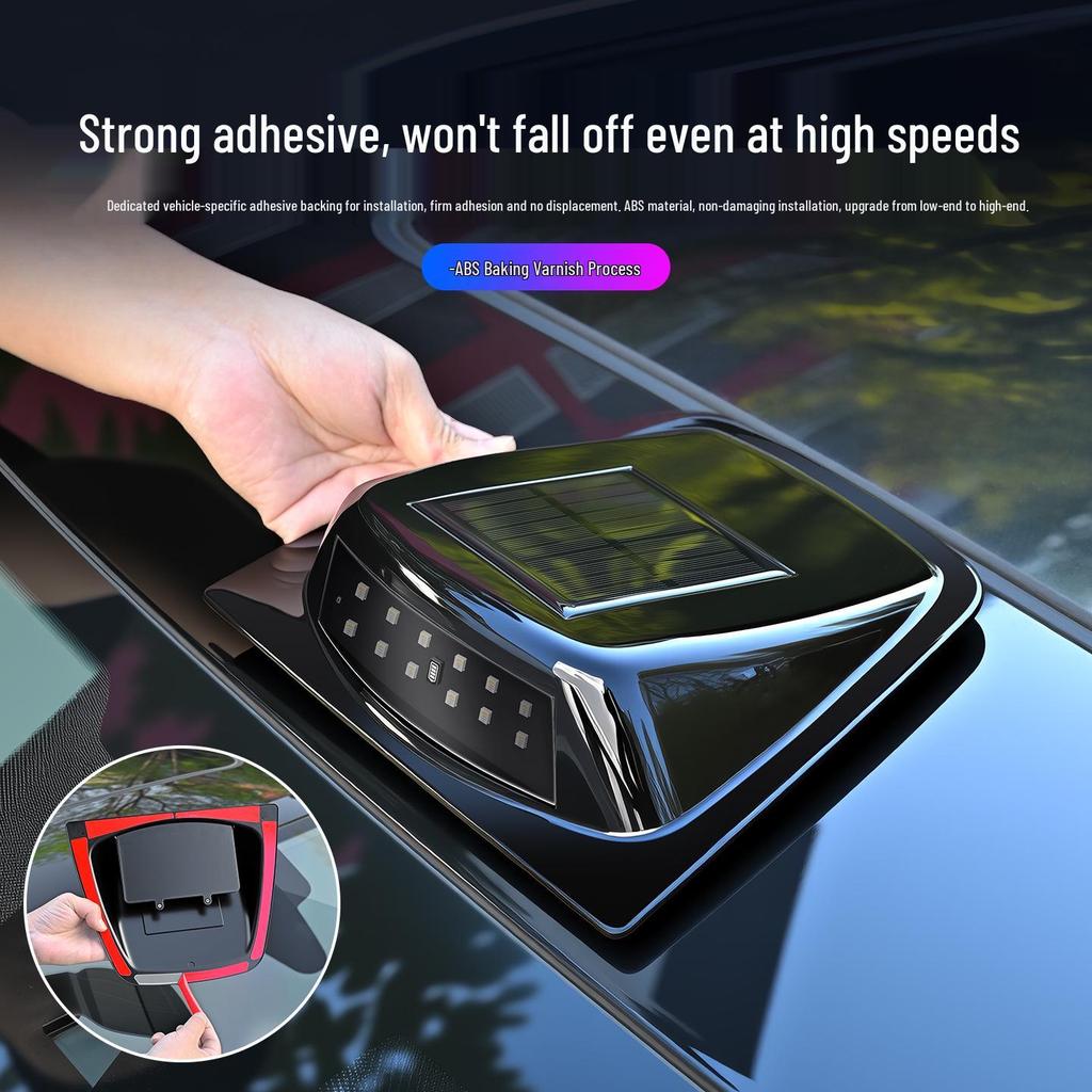 Solar Luminous LED Car Roof Cover with Daytime and Warning Lights