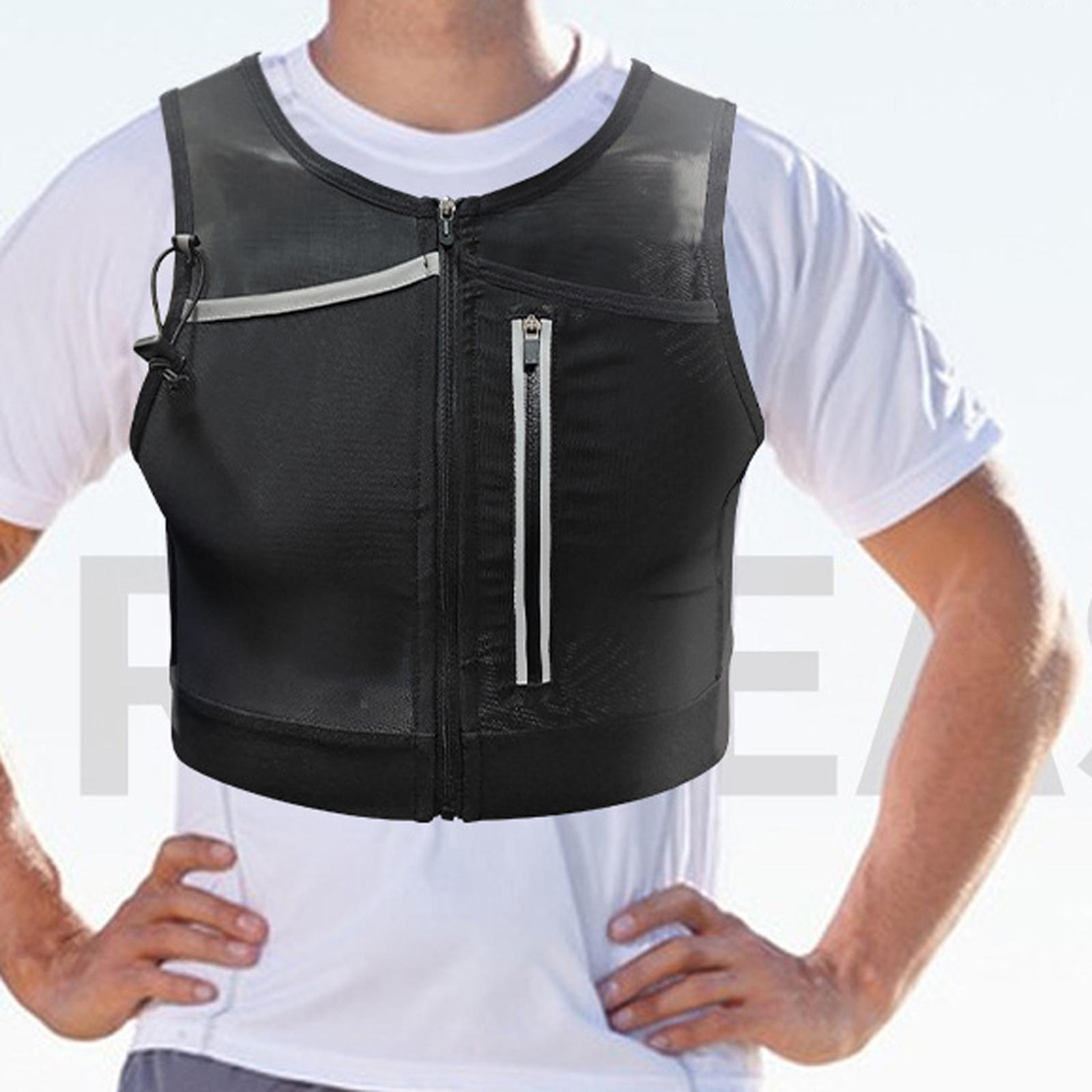 

Running Vest Bag Reflective Chest Pack for Hiking Bicycle Riding Cycling Chest Pack Waist Bag Jogging Night Walking Sports M