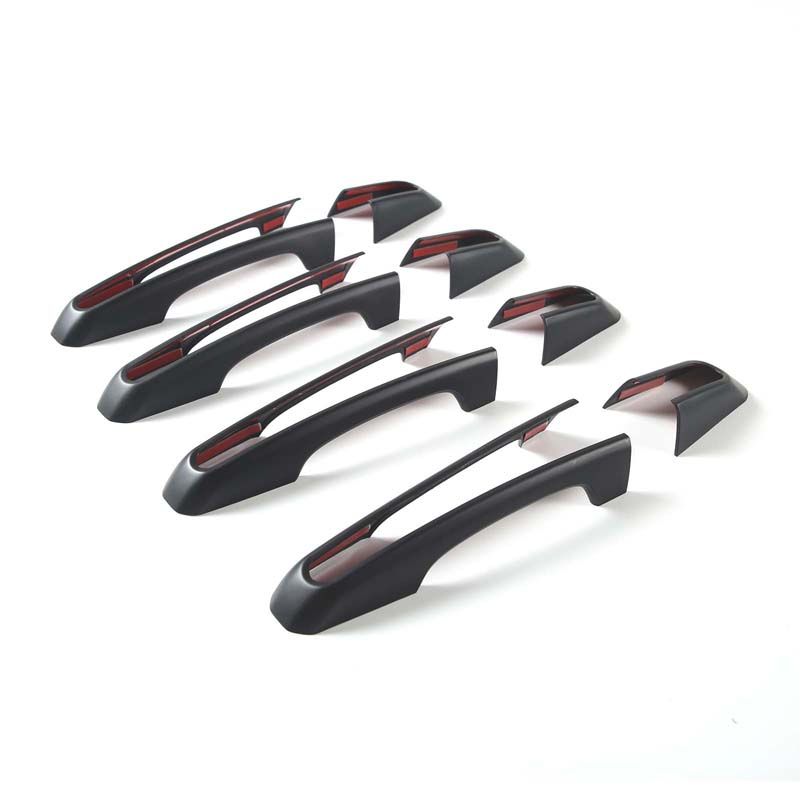 

For Jaguar XF XE F-Pace ABS Black/Carbon Fiber Car Door Handle Cover Trim Sticker Car Accessories