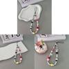 Pvc Material Phone Strap With Natural Stone Beads For Gift And Fashion