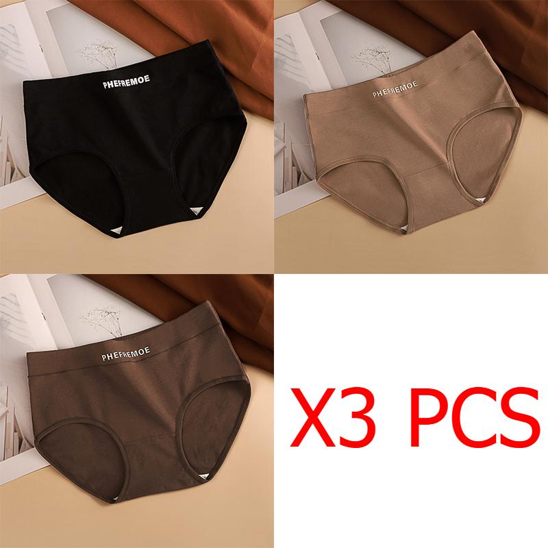 Women's Cotton Bikini Underwear Breathable  Seamless Comfort Sports Panties Briefs