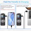 8GB 16GB 32G Voice Activated Digital Recorder 800mAh Battery Voice Activated Recorder Noise Cancelling Recording MP3 Player