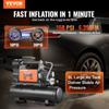 Heavy Duty Air Compressor & 6L Tank 6.35CFM Portable Tire Inflator 150PSI