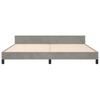 vidaXL Bettgestell ohne Matratze Hellgrau 200x200 cm Samt
