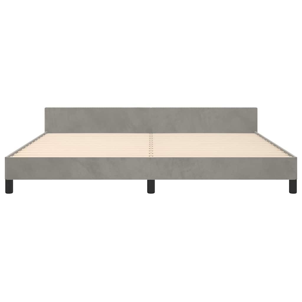 vidaXL Bettgestell ohne Matratze Hellgrau 200x200 cm Samt