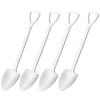 Rainbow Stainless Steel Shovel Spoon Set Ice Cream Stirring Spoon Tool Creative Teaspoon Dessert Coffee Spoon Party Cutlery Set
