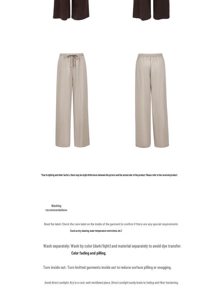 Veromoda 2025 Autumn Lyocell Blend Drawstring Wide-Leg Pants