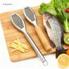 Gratte-écailles de poisson et gingembre double usage en acier inoxydable pour cuisines domestiques et commerciales