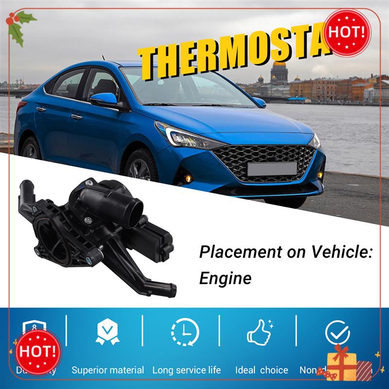 Durable-Car Engine Coolant Thermostat 25600-2M002 For Hyundai Accent 2018- 256002M002