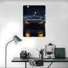 Sports Car M3 In the Rain Printed Poster Customized Wall Art Retro Vintage Metal Tin Signs for Home Gaming Room Decoration Cozy