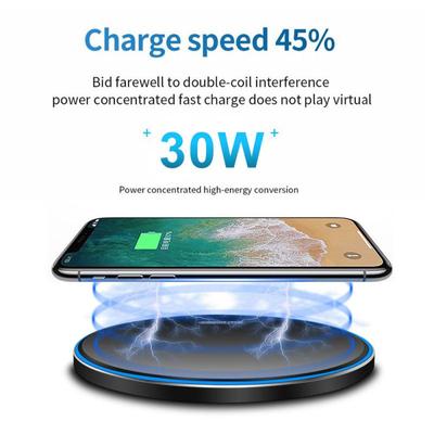 30W Qi Fast Wireless Charger Charging Pad For iPhone 11 X XS Max XR 8 Plus Induction Qi Fast Charging Pad for Samsung S20 Xiaomi