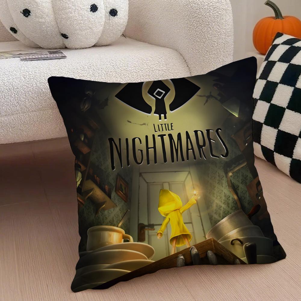 

Game LLittle NNightmares Cushion Cover Throw Pillow Cover Hidden Button Durable Polyester Chair Cushion 30X30cm
