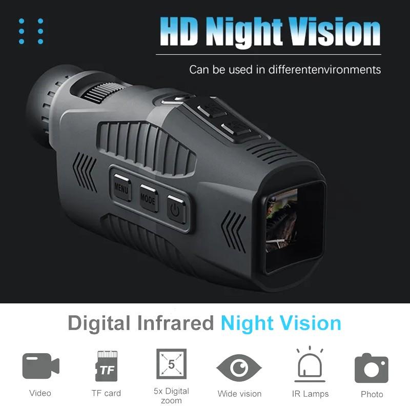 Dispositif de Vision nocturne monoculaire 1080P HD, Zoom