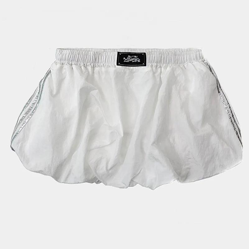 BadBlood BCAC American Spicy Girl Leopard Print A-Line Midi Skirt - Trendy, Feminine, Casual. Medium белый