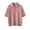 Women's 100% Cashmere Polo Neck Loose Knit Short Sleeve Sweater - Autumn/Winter New Style