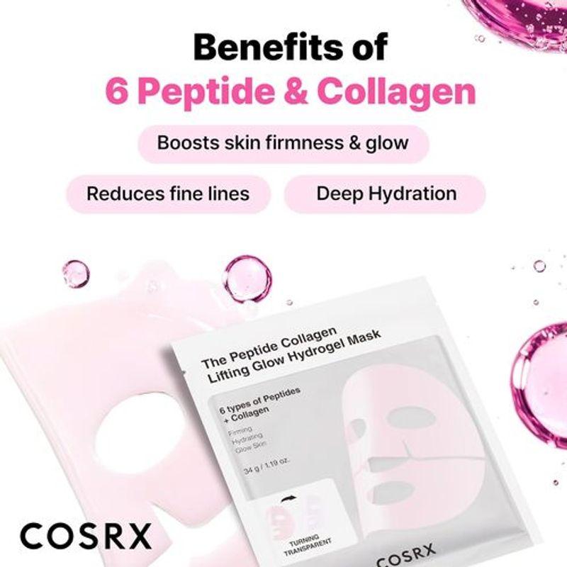 [COSRX] The Peptide Collagen Lifting Glow Hydrogel Mask (3ea)