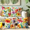 Watercolor Multicolor Floral Pillow Cases - Artistic Home AccentsLiving room sofa cushion cover, bedroom room decoration
