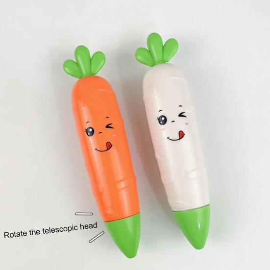 Teleskop-Rettich-Spielzeug, lustiger Kreisel, Stressabbau, Dekompression, tragbares Schwerkraft-Karottenspielzeug für Kinder und Erwachsene, Geburtstagsgeschenk